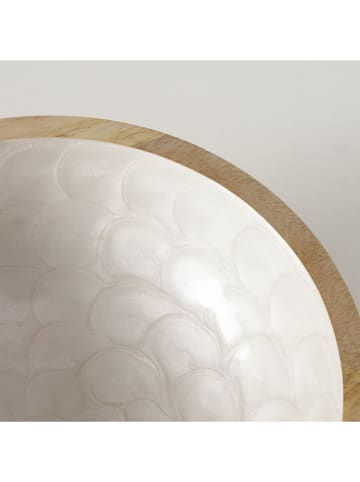 Boltze Schüssel ''Shella'' in Beige/ Creme - (H)7 x Ø 23 cm