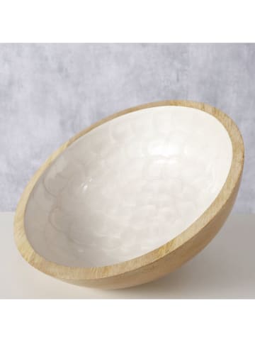 Boltze Salaterka "Shella" w kolorze beżowo-kremowym - wys. 7 x Ø 23 cm