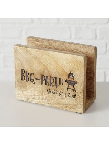 Boltze Serviettenhalter "BBQ" in Hellbraun - (B)13 x (H)10,5 x (T)6 cm