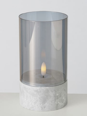 Boltze Świeca LED "Livel" w kolorze szarym - wys. 14,5 x  Ø 8 cm