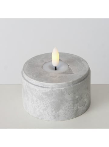 Boltze Świeca LED "Livel" w kolorze szarym - wys. 14,5 x  Ø 8 cm
