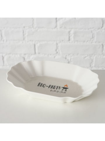 Boltze 2er-Set: Servierschalen "BBQ" in Beige - (B)15 x (H)8 x (T)2,5 cm
