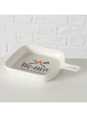 Boltze 2-delige set: serveerkommen "BBQ" beige - (B)23 x (H)16,5 x (D)3,5 cm