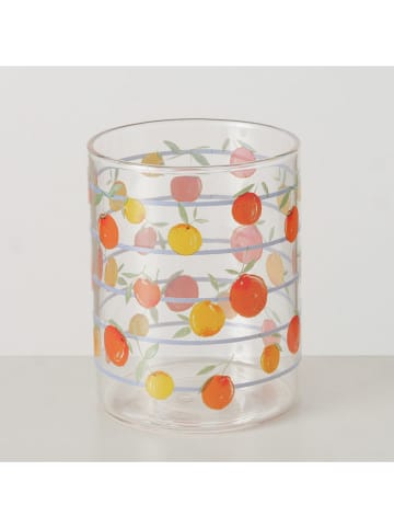 Boltze 2-delige set: drinkglazen "Fruits" meerkleurig - (H)9 x  Ø 7 cm