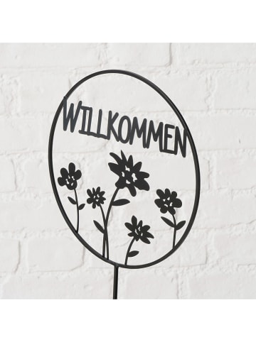 Boltze 2er-Set: Gartenstäbe "Esra" in Schwarz - (H)100 cm