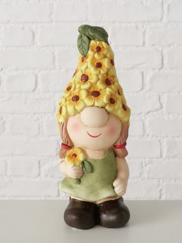 Boltze Figurki dekoracyjne (2 szt.) "Jessy" w kolorze żółto-zielonym - wys. 21 cm