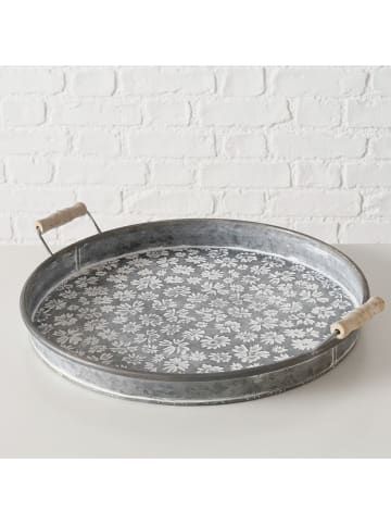 Boltze Dienblad "Polly" grijs - Ø 41 cm