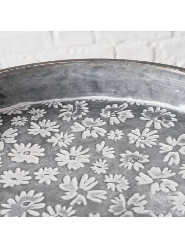 Boltze Tablett "Polly" in Grau - Ø 41 cm