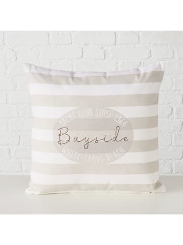 Boltze Kissen "Sands" in Beige/ Weiß - (L)45 x (B)45 cm