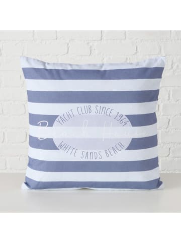 Boltze Kussen "Sands" blauw/wit - (L)45 x (B)45 cm