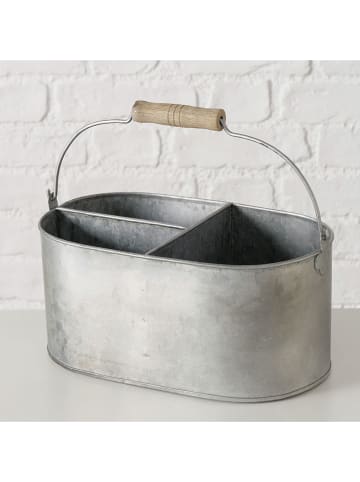 Boltze Utensilienhalter "Matera" in Grau - (B)28 x (H)12 x (T)16 cm - Ø 0,00