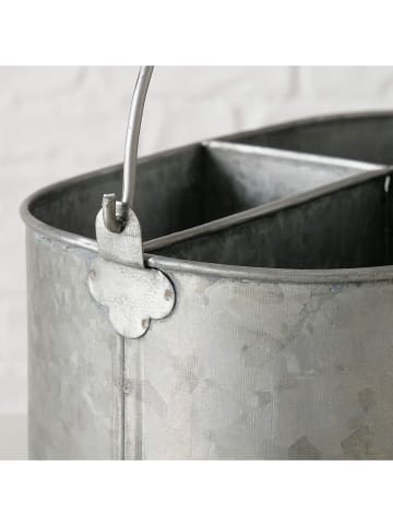 Boltze Utensilienhalter "Matera" in Grau - (B)28 x (H)12 x (T)16 cm - Ø 0,00