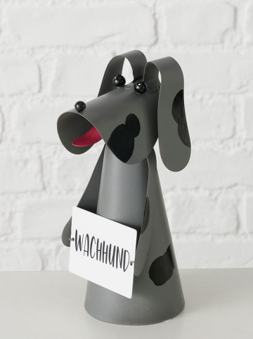 Boltze 2er-Set: Zaunsitzer "Perro" in Grau - (H)20,5 cm