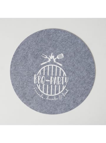Boltze 2-delige set: placemats "BBQ" antraciet/grijs - Ø 38 cm