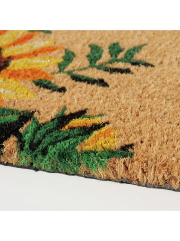 Boltze Fußmatte "Sonnenblume" in Hellbraun - (L)40 x (B)60 cm