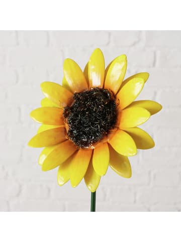 Boltze Dekoracja ogrodowa "Sunnie" w kolorze żółtym - wys. 58 cm