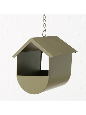 Boltze Vogelfutterstation "Cesar" in Grün - (H)21 cm