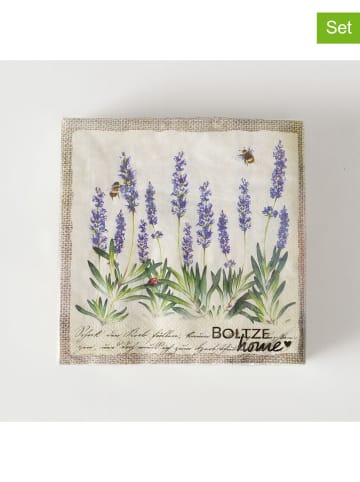Boltze 2er-Set: Servietten "Lavanda" in Bunt - 2x 20 Stück
