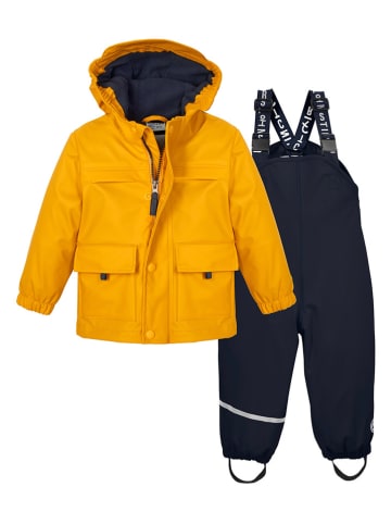 First Instinct by Killtec 2-delige regenoutfit "First Instinct" geel/donkerblauw