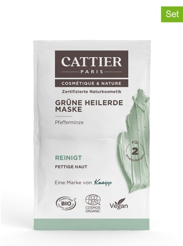 CATTIER 10er-Set: Maske "Grüne Heilerde" - für fettige Haut, je 2 x 6 ml