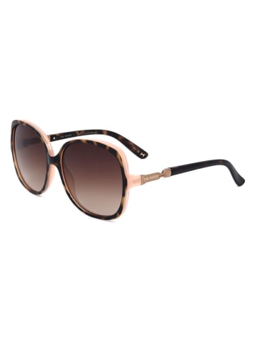 Ted Baker Damen-Sonnenbrille in Dunkelbraun/ Hellbraun/ Beige