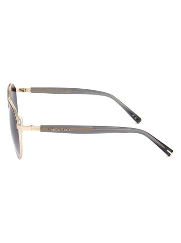Ted Baker Damskie okulary przeciwsłoneczne w kolorze złoto-szarym
