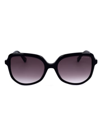 Ted Baker Damen-Sonnenbrille in Schwarz-Silber/ Lila