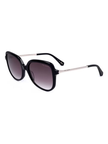 Ted Baker Damen-Sonnenbrille in Schwarz-Silber/ Lila