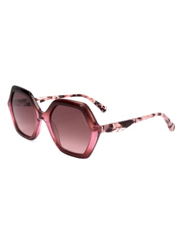 Ted Baker Damskie okulary przeciwsłoneczne w kolorze jasnoróżowo-brązowym