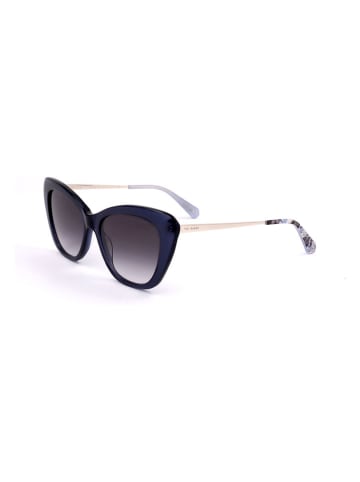 Ted Baker Damen-Sonnenbrille in Dunkelblau-Gold/ Lila