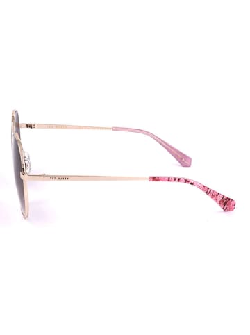 Ted Baker Damskie okulary przeciwsłoneczne w kolorze złoto-brązowo-jasnoróżowym