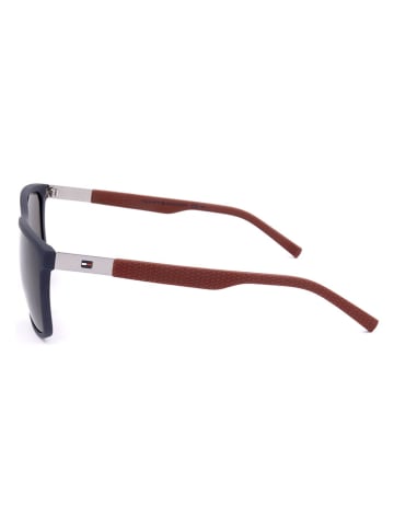 Tommy Hilfiger Męskie okulary przeciwsłoneczne w kolorze niebiesko-bordowo-brązowym
