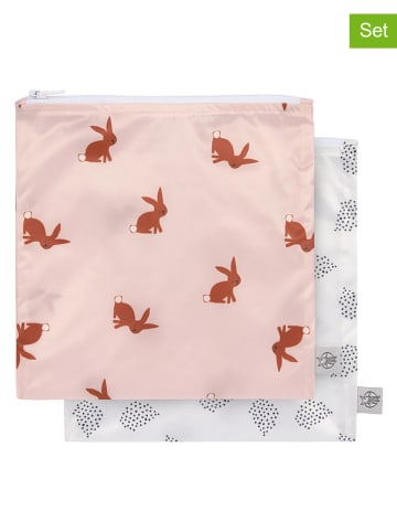 Lässig 2er-Set: Snacktaschen "Little Forest Rabbit" - (L)17 x (B)18 cm