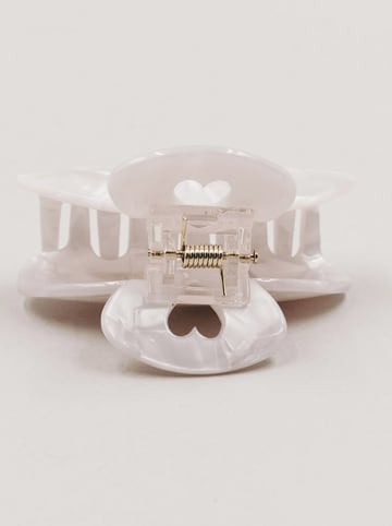 Eulenschnitt Haarspange "Herz" in Weiß - (H)17 cm