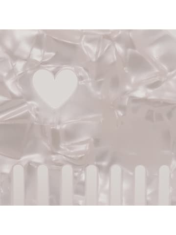 Eulenschnitt Kamm "Herz" in Weiß - Ø 12,5 cm