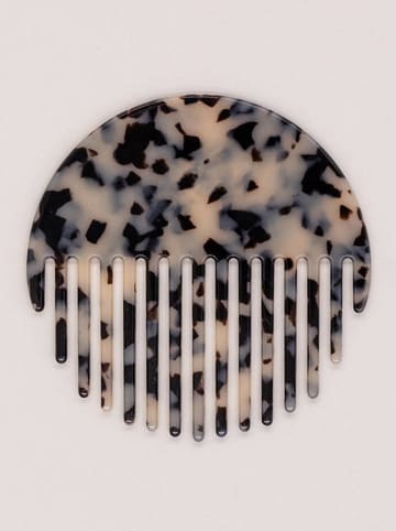 Eulenschnitt Kamm "Du bist toll" in Hellbraun/ Schwarz - Ø 12,5 cm