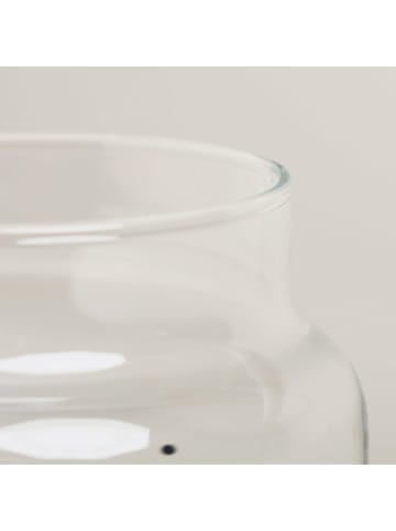 Eulenschnitt Vase in Transparent/ Schwarz - (H)19 cm x Ø 9,5 cm