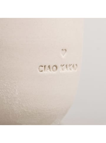 Eulenschnitt Becher "Ciao Kakao" in Beige/ Weiß - 320 ml