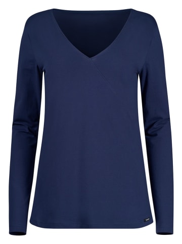 Skiny Pyjamatop donkerblauw