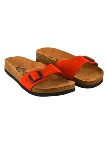Moosefield Leder-Pantoletten in Rot