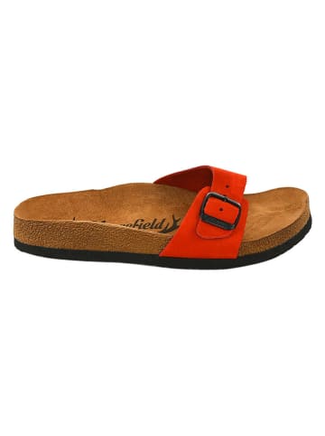 Moosefield Leren slippers rood