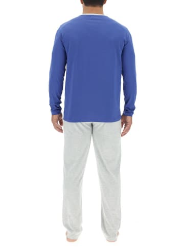 Pierre Cardin Pyjama in Blau/ Grau