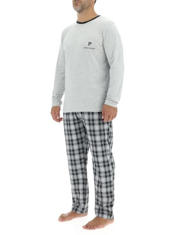 Pierre Cardin Pyjama in Grau/ Schwarz
