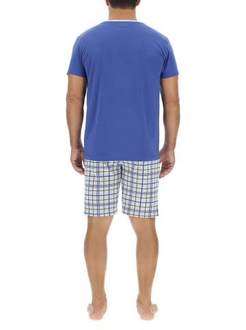 Pierre Cardin Pyjama in Blau/ Grau