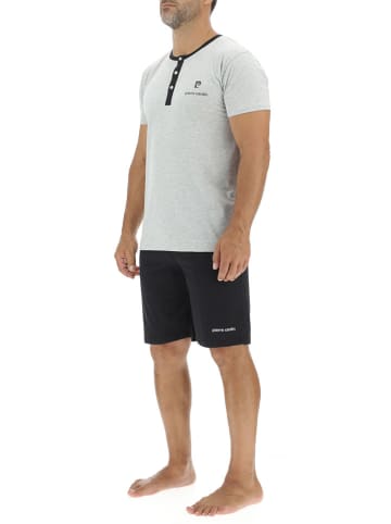 Pierre Cardin Pyjama in Grau/ Schwarz