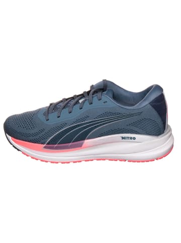Puma Laufschuhe "Magnify Nitro Knit" in Dunkelblau/ Weiß/ Rosa