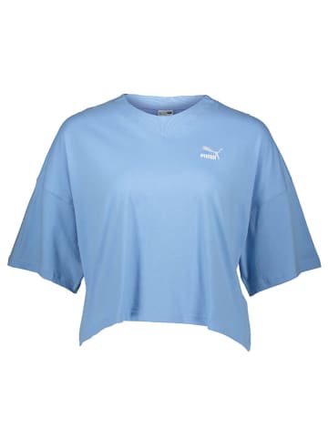 Puma Koszulka "C- PMA Classics" w kolorze błękitnym