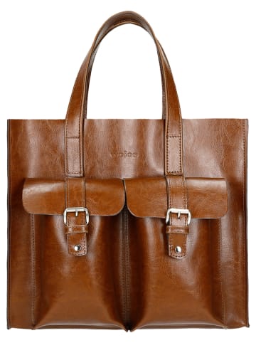 Wojas Leder-Henkeltasche in Hellbraun - (B)33 x (H)30 x (T)17 cm