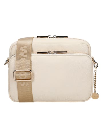 Wojas Leder-Umhängetasche in Beige - (B)23 x (H)16 x (T)6 cm
