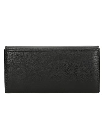 Wojas Leder-Geldbörse in Schwarz - (B)18 x (H)9,5 x (T)3 cm